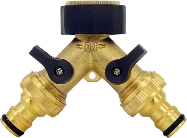 Detalle 1 de Brass hose splitter 2 way 3/4 inch