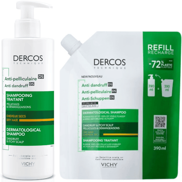 Detalle de Vichy Dercos Technique Champú Anticaspa 390 ml