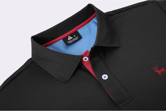 Detalle de SwissWell Herren Kurzarm-Poloshirt atmungsaktives Golf-T-Shirt für Sommer und Business