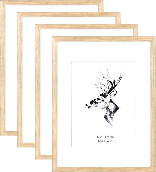 Detalle de Yaetm 12x16 Picture Frame with Mat 4-pack 🖼