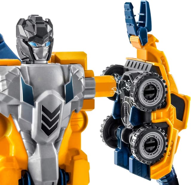 Detalle de MIEBELY Toddler Robot Construction Vehicles Set (5-Piece) – Transforming Magnetic Robot Trucks for Kids