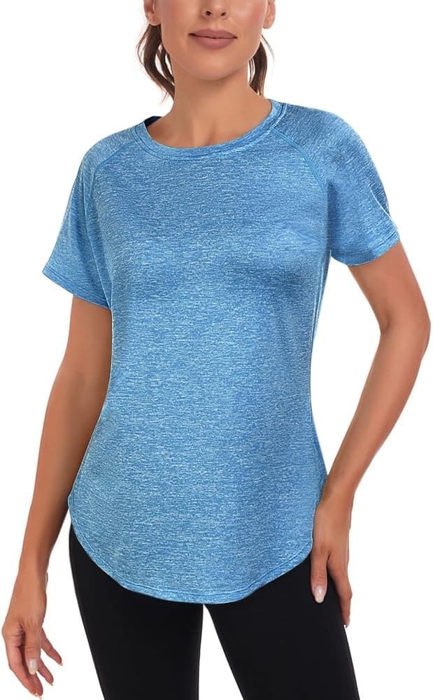 Thumbnail 6 de Jlowesun Damen Sport-Shirt kurzärmelig mit Mesh-Rücken und schnell trocknendem Funktionsmaterial