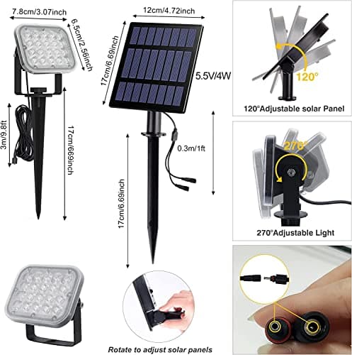Thumbnail 3 de NATPOW Foco Solar Exterior Jardín 4 en 1 🌞 IP65