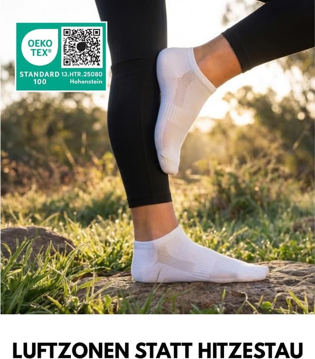 Thumbnail 6 de sockenkauf24 10 Paar Sneaker Socken aus Baumwolle mit Mesh-Streifen (Herren & Damen)