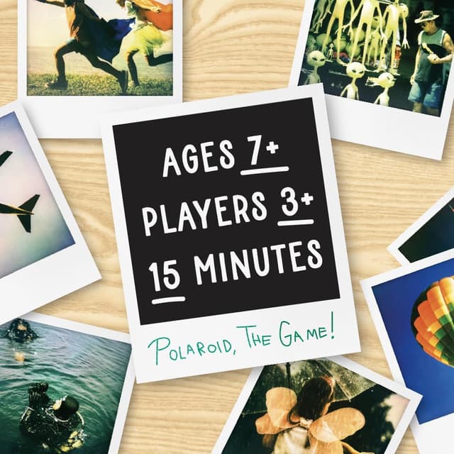 Detalle 2 de The Polaroid Game party storytelling board game with 120 photo cards and electronic Polaroid timer (ages 7+)