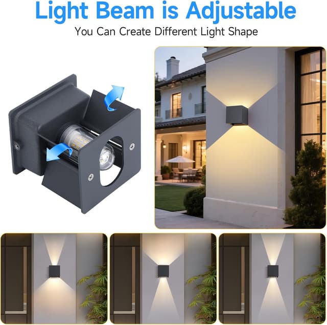 Detalle 2 de Wisdom Line kit 4 applique LED da esterno/interno 9W 4000K G9 antracite IP65