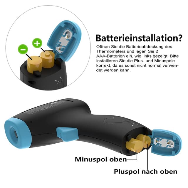 Detalle 2 de Kontaktloses Infrarot-Stirnthermometer mit 50 Speicherfunktionen