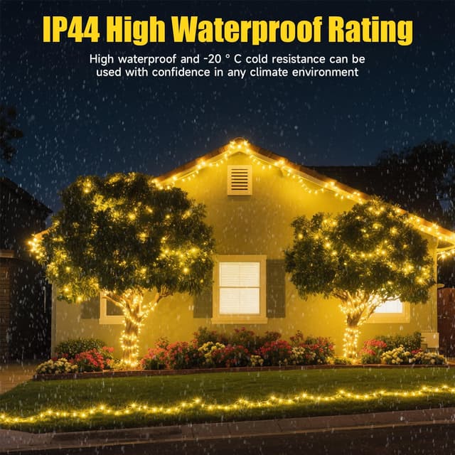 Detalle 2 de Electight Christmas Fairy Lights (USB rechargeable, 200 LEDs, 20m) with remote, timer and 8 modes