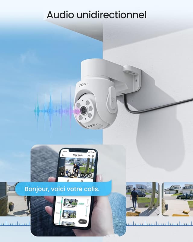 Thumbnail 4 de ZOSI 8CH 5MP 1TB DVR Kit caméra 360°