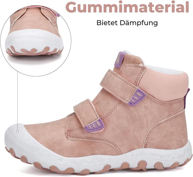 Detalle 2 de Mishansha Kinder Wanderschuhe Trekking- & Wanderstiefel – leicht, mit Schnellverschluss