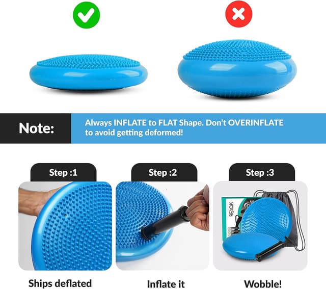 Thumbnail 6 de RFAQK Inflated Air Stability Wobble Cushion (extra thick)