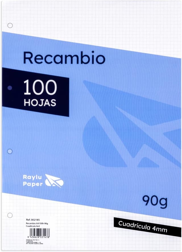 Detalle de Raylu Paper Recambio Hojas A4 Perforadas 90 g