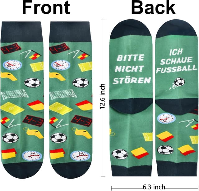 Detalle de OEAGO Vatertagsgeschenk für Papa – Fußball-Socken (Gr. 43–46)