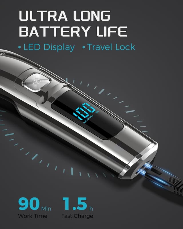 Detalle 2 de Brightup Beard Trimmer for Men Electric Razor & Shaver Kit (Cordless, IPX7 Waterproof)