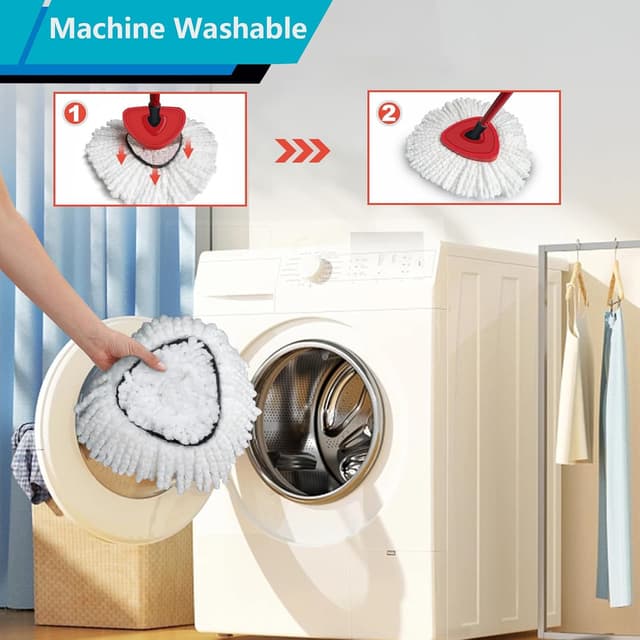 Thumbnail 4 de ALIANSHENG Spin Mop Head Replacement Set