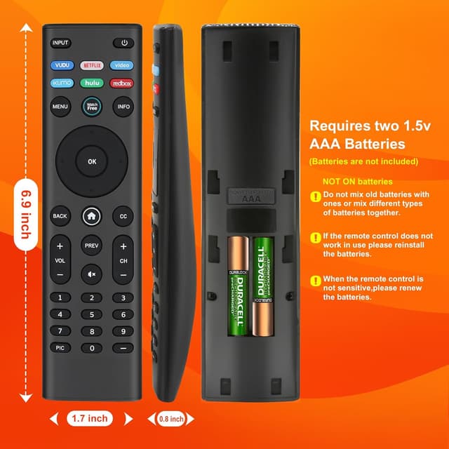 Detalle 2 de Tsinghcw Universal Remote Replacement for Vizio Smart TVs (XRT136/XRT140/XRT260/XRT270) — No Voice