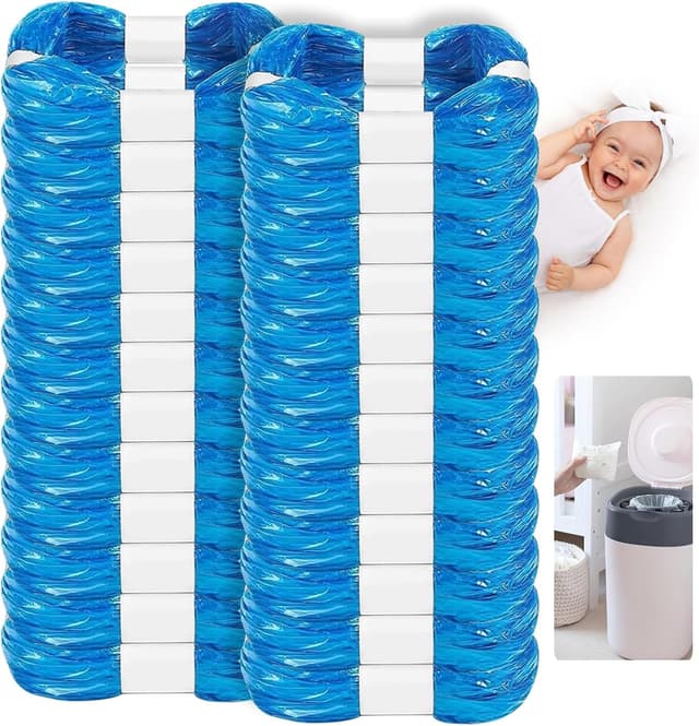 Detalle de 24 Stück Windeleimer Nachfüllkassetten – Nachfüllfolie kompatibel mit Tommee Tippee, Angelcare & LitterLocker