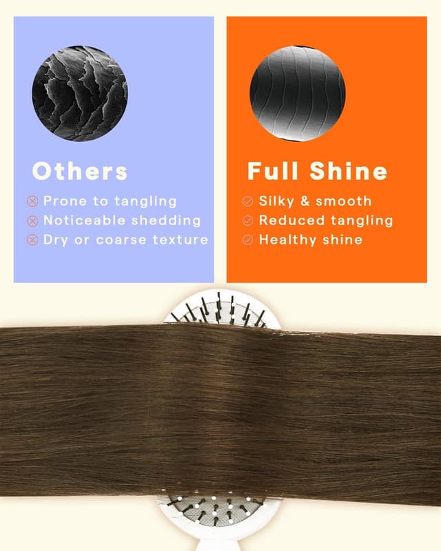 Thumbnail 6 de Full Shine Seamless Clip-In Hair Extensions 20 Inch