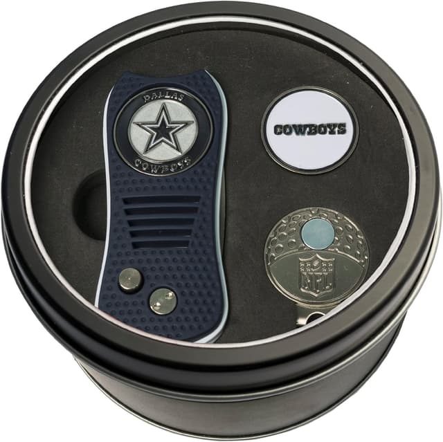 Detalle de Team Golf NFL Gift Set Switchblade Divot Tool, Cap Clip & Enamel Ball Markers