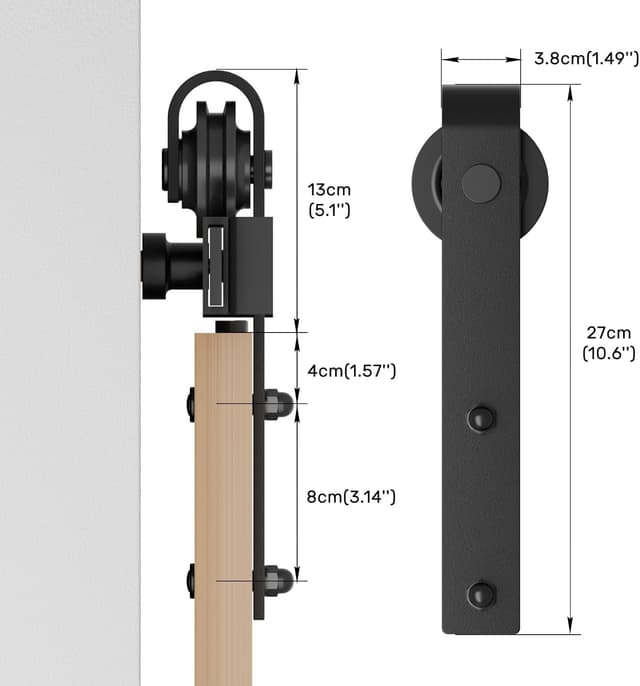 Detalle 1 de Sliding barn door hardware kit 200cm track