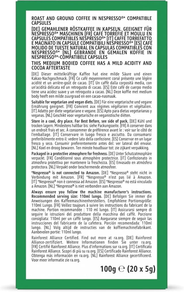 Thumbnail 2 de by Amazon Cápsulas Lungo 100uds. 🍂 Compatibles Nespresso, Rainforest Alliance