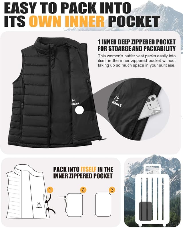 Thumbnail 2 de Outdoor Ventures Damen Packbare Steppweste