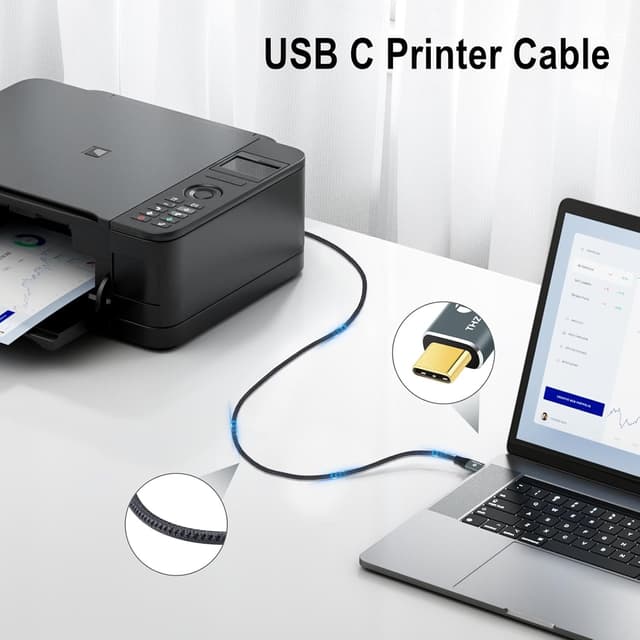Detalle 2 de Thzzhnno USB C auf USB B 1m 🔌