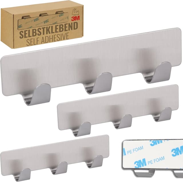 Imagen de RICOO MH020-3 Ganci Adesivi in Acciaio 12 cm en OfertitasTOP