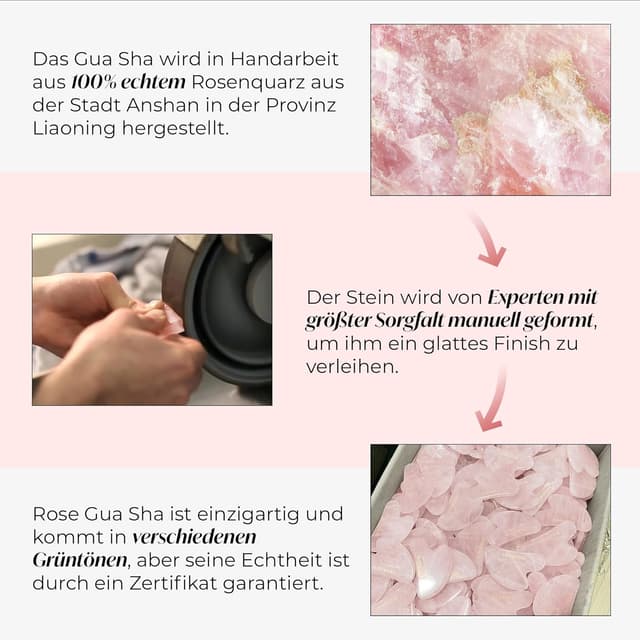 Thumbnail 4 de PLANTIFIQUE Rosenquarz Gua Sha Stein für Gesichtsmassage