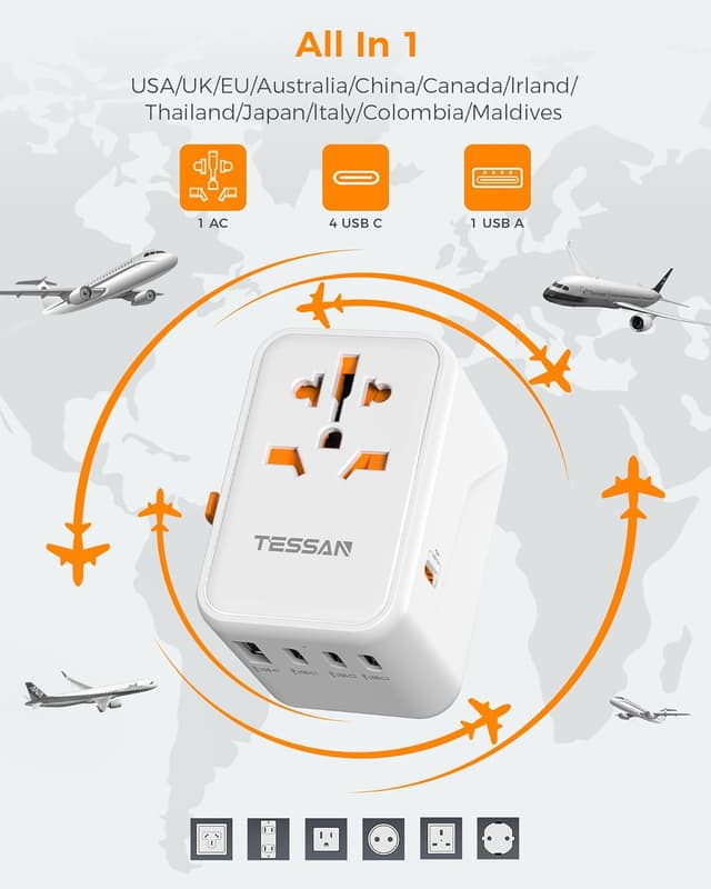 Detalle 2 de TESSAN GaN III chargeur voyage 65 W