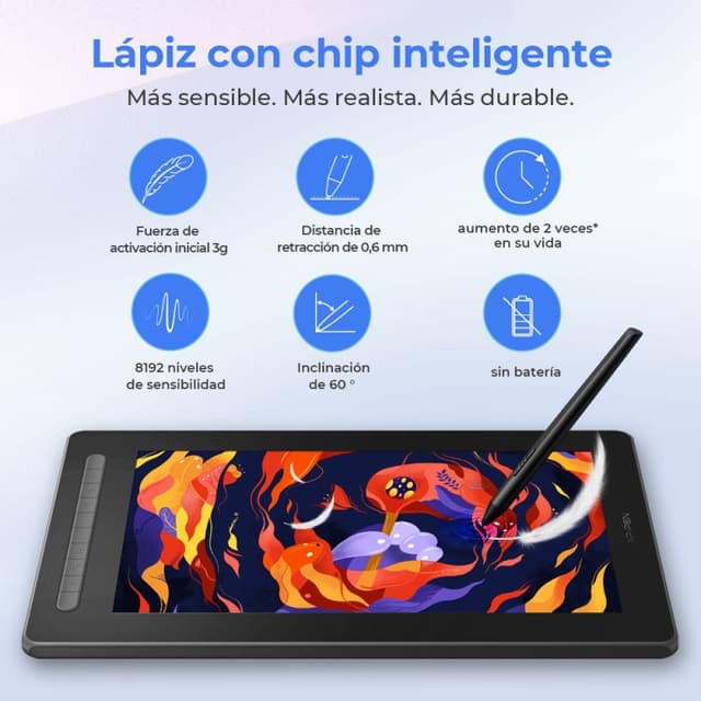Detalle de XP-Pen Artist 16 (2ª generación) 15,4" FullHD IPS — pantalla gráfica rosa 🎨