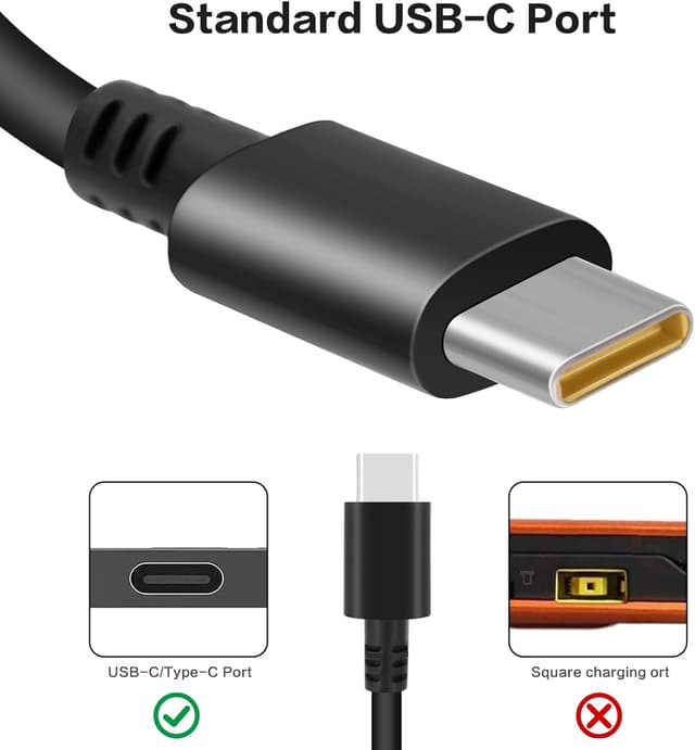 Detalle de YIDODA 65W USB-C Laptop-Ladegerät (ADLX65YDC2A) für Lenovo ThinkPad/Yoga/Chromebook
