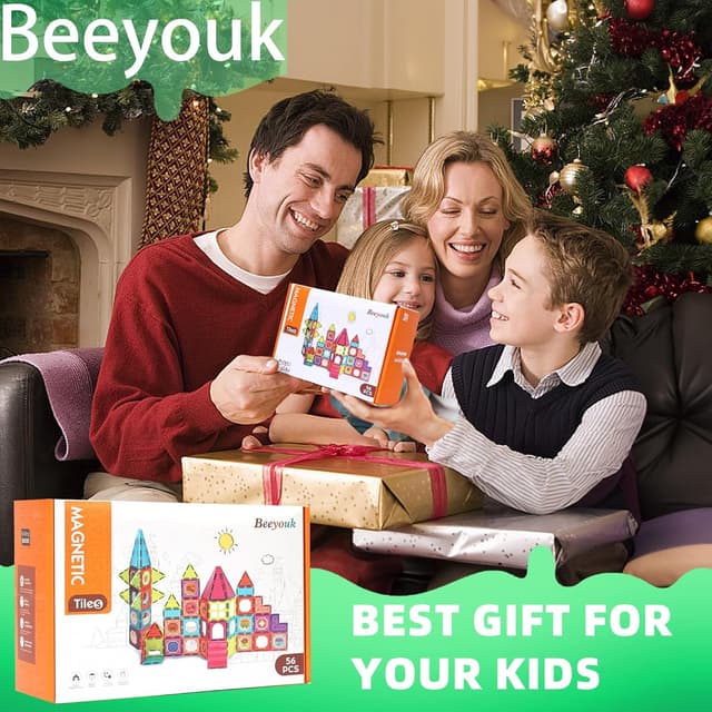 Thumbnail 6 de Beeyouk Bloques Magnéticos 56 piezas