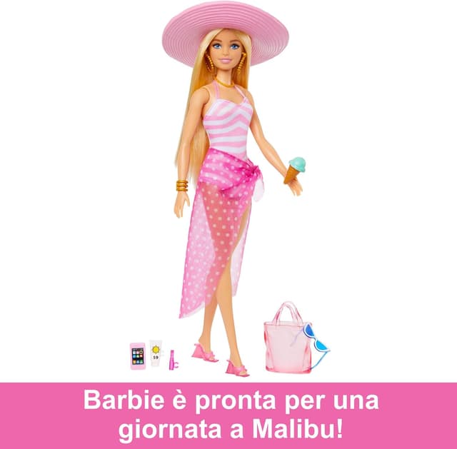Detalle de Barbie bambola da spiaggia HPL73