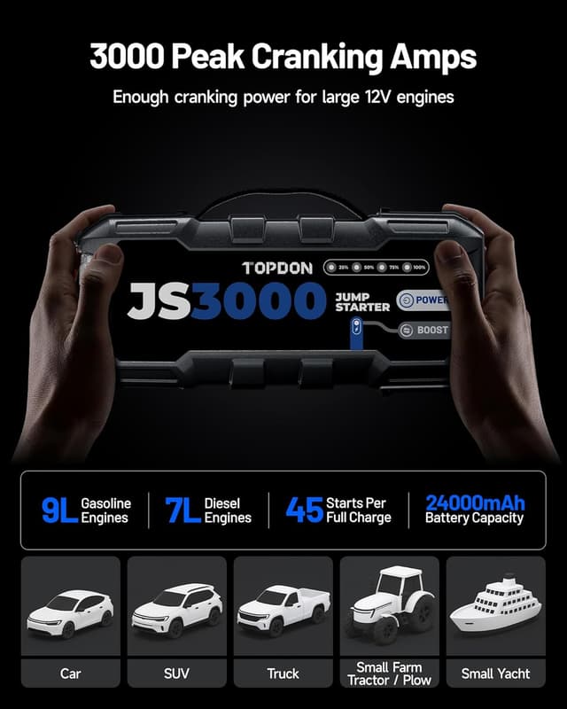 Thumbnail 2 de TOPDON JS3000 Starthilfe 24000mAh
