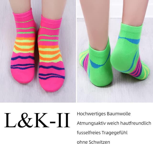 Detalle de Lot de 12 socquettes femme L&K-II chaussettes basses multicolores en coton