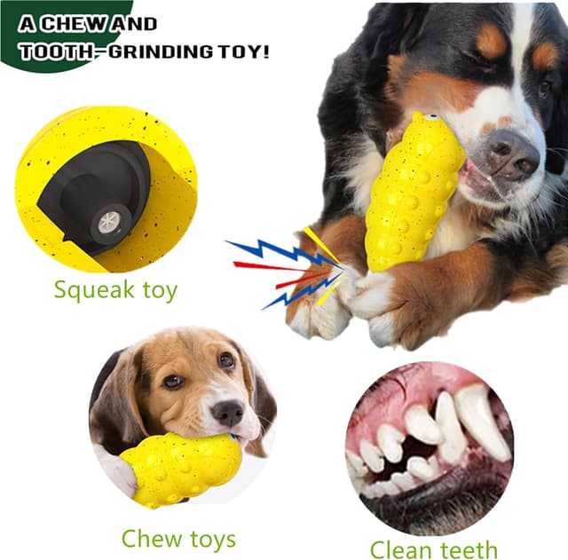 Detalle 2 de Clover Indestructible Dog Toy – natural rubber chew & squeak toy for medium/large aggressive chewers
