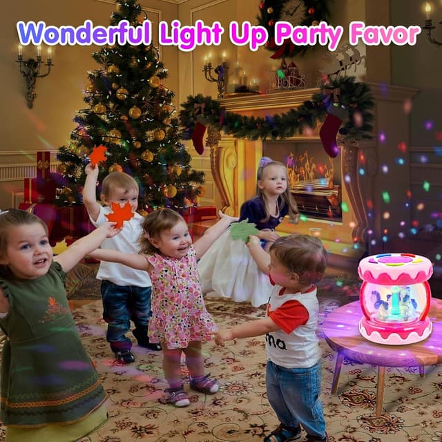 Thumbnail 6 de Unicorn Carousel Rotating Projector Light Up Toy ðŸŽ