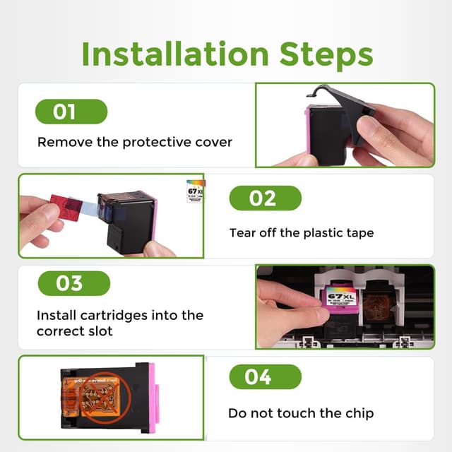 Thumbnail 5 de HP 67XL Black Tri-Color Ink Cartridge Combo Pack