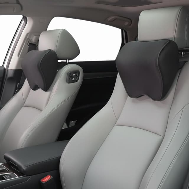 Detalle de Alaoo cuscino poggiatesta auto ortopedico con memory foam (2 pezzi) e fodera traspirante