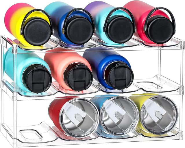 Detalle de LARGER Compartment 3-Tier Bottle Organizer 12 cup 🥤