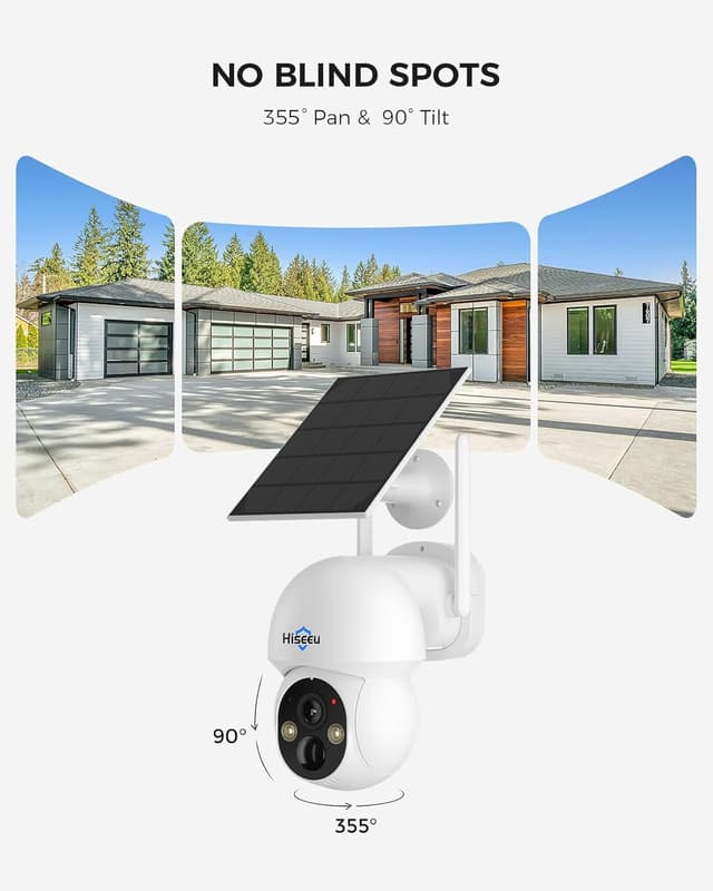 Detalle de Hiseeu Solar Camera 4MP Wireless Outdoor