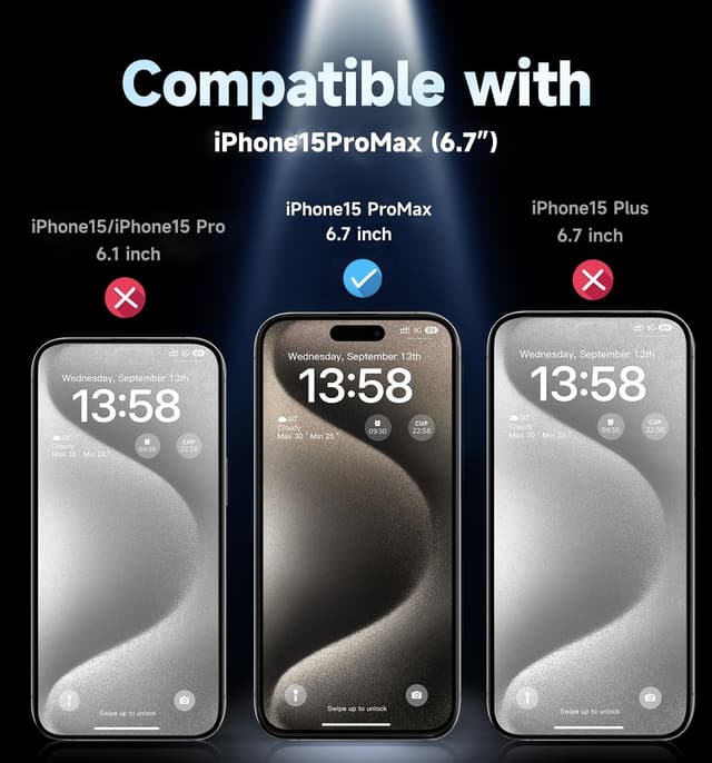 Detalle 2 de MAGIC JOHN 2 Pack iPhone 15 Pro Max 6.7in screen protector