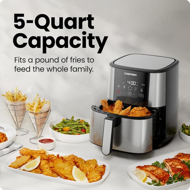 Thumbnail 2 de Chefman TurboFry Touch 5-Quart Air Fryer