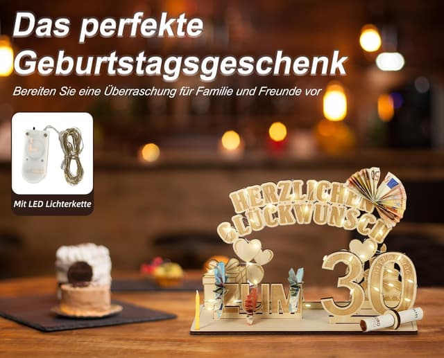 Thumbnail 3 de Giftota Original 30 Geldgeschenk mit LED