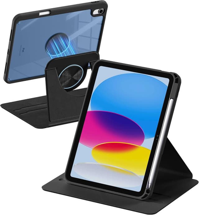 Detalle de drivego 360 Rotating Case for iPad (A16) 11th Generation & iPad 10th Gen 10.9in (Magnetic Detachable Cover, Pencil Holder)