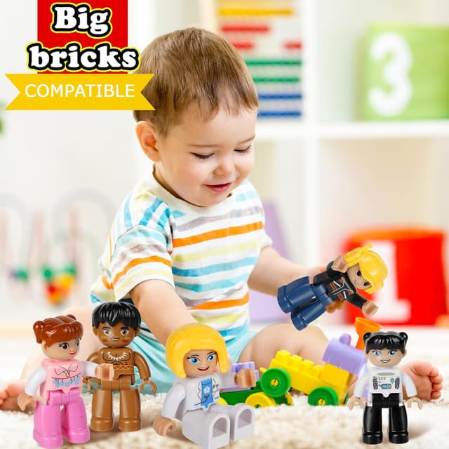 Detalle 2 de Magnetic Figures for Kids (12-piece magnetic play people set) – STEM magnetic building role-play figures