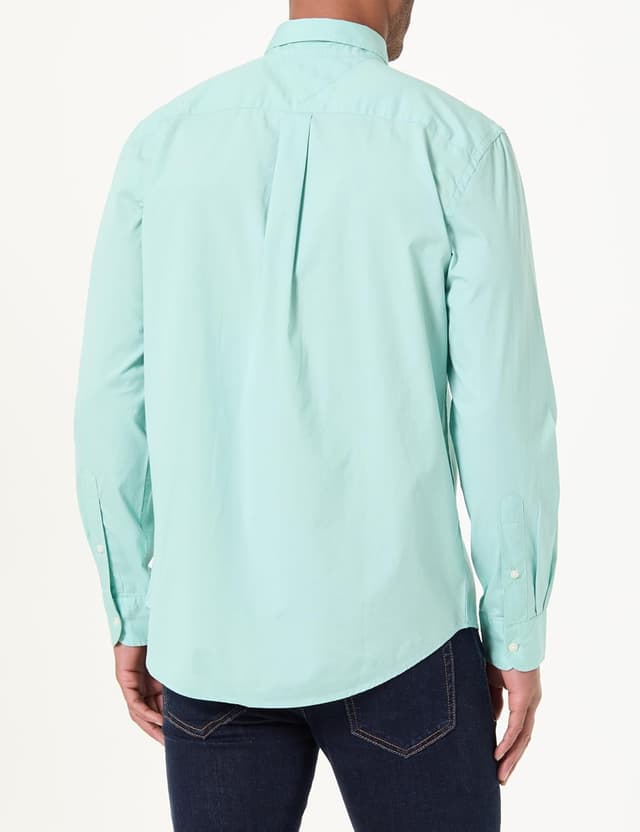 Detalle 2 de Tommy Hilfiger Herren Hemd Flex Poplin Solid Regular Fit