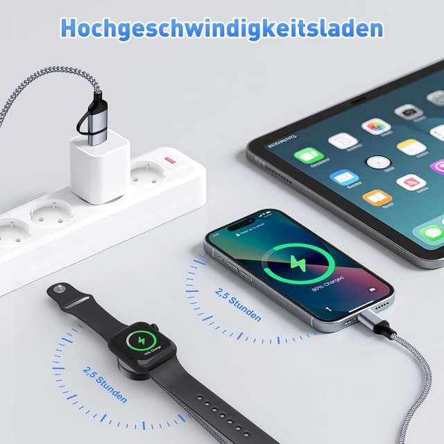 Thumbnail 5 de Multi Ladekabel 2 in 2 1,2 m für iPhone und Apple Watch