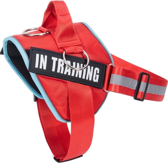 Detalle de 3 Ring No Pull Dog Harness with Reflective Oxford Vest, 3 Leash Clips and Training Patches